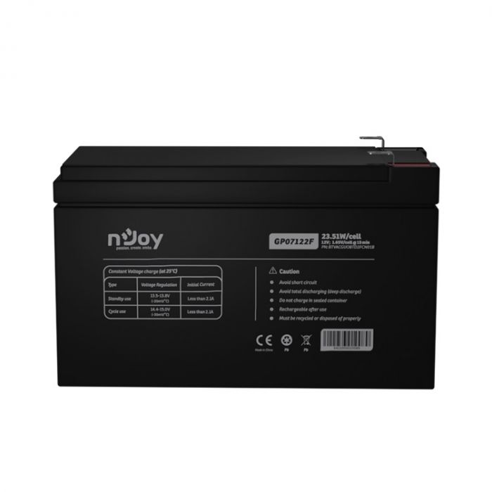 Акумуляторна батарея Njoy GP07122F 12V 7AH (BTVACGUOBTD2FCN01B) AGM