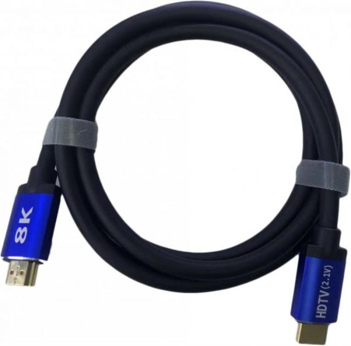 Кабель ATcom HDMI - HDMI Ver 2.1, M/M, Real 8K 48Gbps, 5 м, чорний/синій (88855)