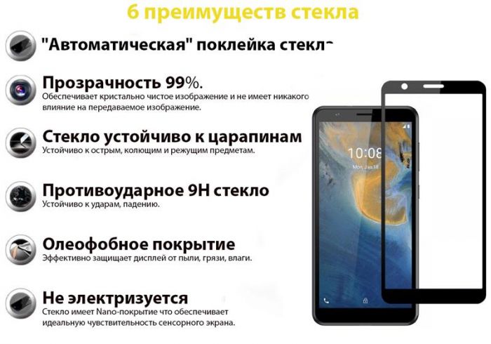 Захисне скло BeCover для ZTE Blade A31 Black (707166)