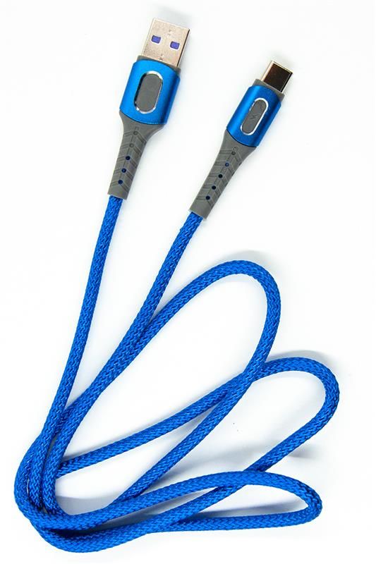 Кабель Dengos USB-USB Type-C 1м Blue (NTK-TC-LP-BLUE)