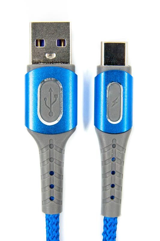 Кабель Dengos USB-USB Type-C 1м Blue (NTK-TC-LP-BLUE)