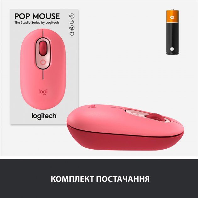 Мишка бездротова Logitech POP Mouse Bluetooth (910-006548) Heartbreaker Rose