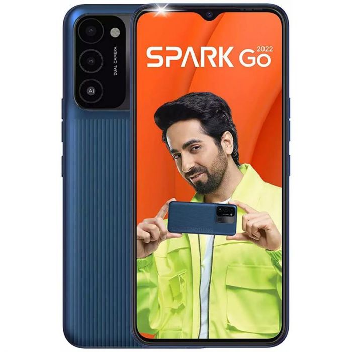 Смартфон Tecno Spark Go 2022 (KG5m) 2/32GB Dual Sim Atlantic Blue (4895180776953)