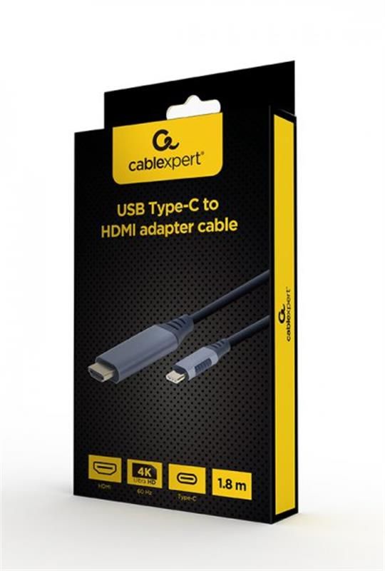 Кабель Cablexpert USB Type-C - HDMI (M/M), 1.8 м, Black (CC-USB3C-HDMI-01-6)