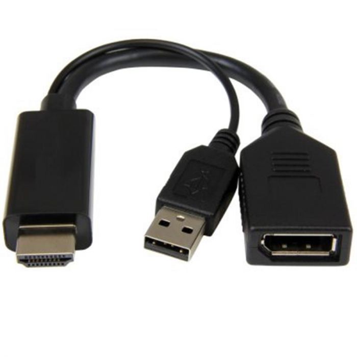 Адаптер Cablexpert HDMI - DisplayPort, M/F, 0.1 м, чорний (A-HDMIM-DPF-01) коробка