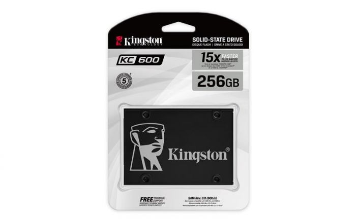 Накопичувач SSD  256GB Kingston KC600 2.5" SATAIII 3D TLC (SKC600/256G)