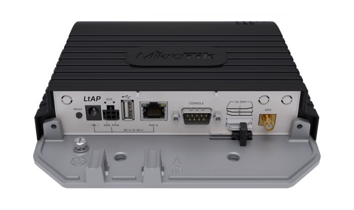 Точка доступу MikroTik LtAP LTE kit (RBLtAP-2HnD&R11e-LTE) (N300, 1хGE, 3xminiSIM, GPS, 2G / 3G / 4G, всепогодний корпус)