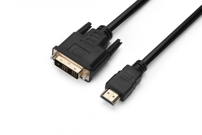 Кабель Prologix Premium HDMI - DVI (M/M), Single Link, 18+1, 1.8 м, Black (PR-HDMI-DVI-P-01-30-18m)