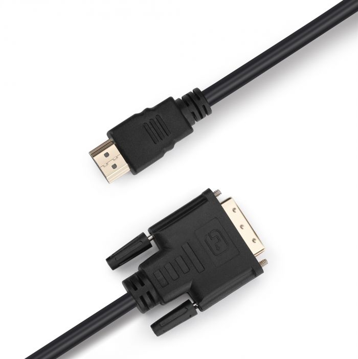 Кабель Prologix Premium HDMI - DVI (M/M), Single Link, 18+1, 1.8 м, Black (PR-HDMI-DVI-P-01-30-18m)