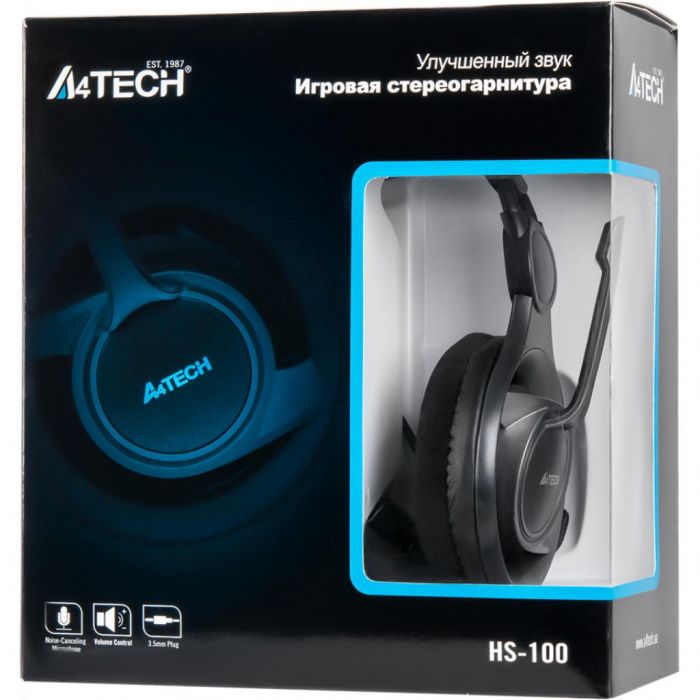 Гарнiтура A4Tech HS-100 Black