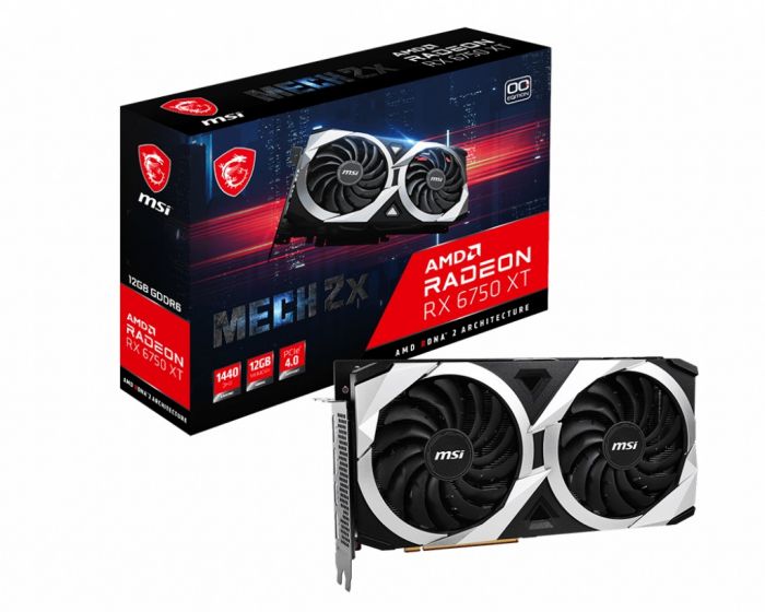 Відеокарта AMD Radeon RX 6750 XT 12GB GDDR6 MECH 2X MSI (Radeon RX 6750 XT MECH 2X 12G OC)