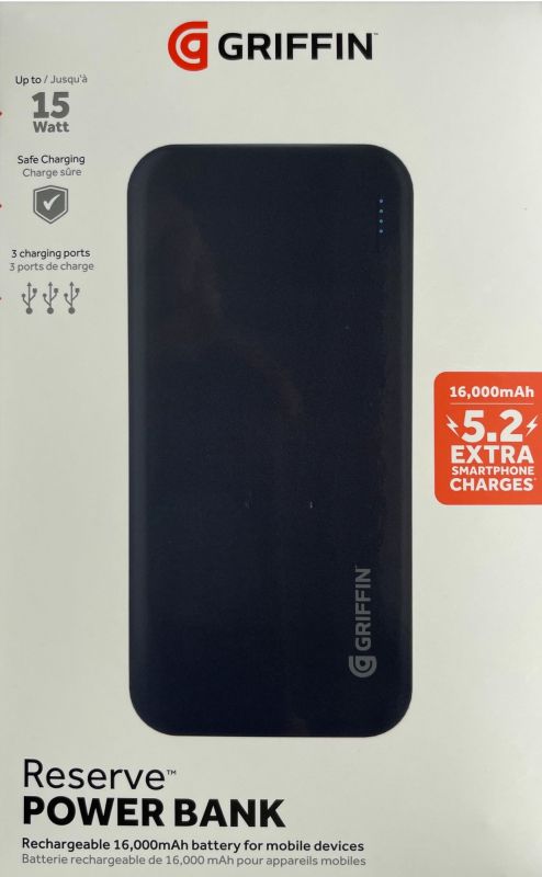 Універсальна мобільна батарея Griffin GP-148 16000mAh Black (GP-148-BLK)