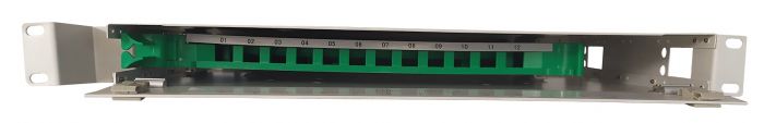 Патч-панель Abee оптична 12 портів LC, для встановлення у стійку, без перехідників та пігтейлів (OPP-LC12)