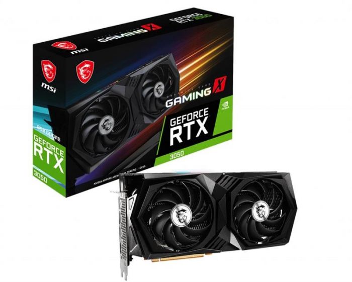 Відеокарта GF RTX 3050 8GB GDDR6 Gaming X 8G MSI (GeForce RTX 3050 GAMING X 8G)