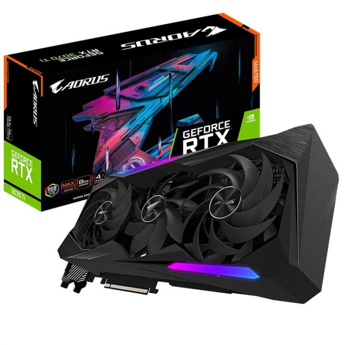 Відеокарта GF RTX 3070 Ti 8GB GDDR6X Aorus Master Gigabyte (GV-N307TAORUS M-8GD)