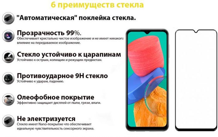 Захисне скло BeCover для Samsung Galaxy M33 SM-M336 Black (707356)