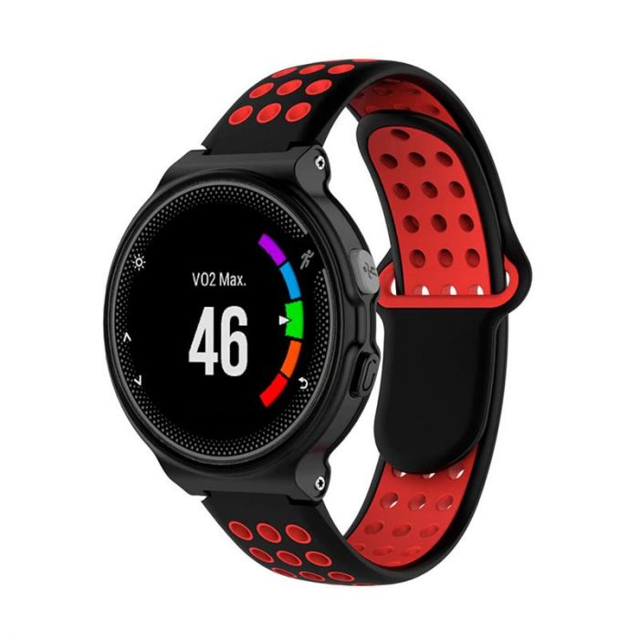 Ремінець для Garmin Universal 16 Nike-style Silicone Band Black/Red (U16-NSSB-BKRD)