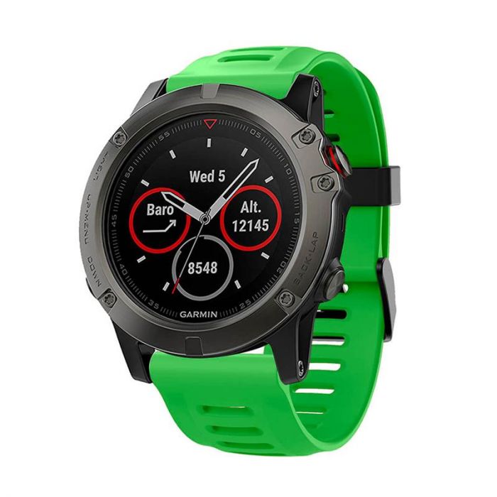 Ремінець для Garmin QuickFit 26 Smooth Silicone Band Green (U26-SMSB-GRN)