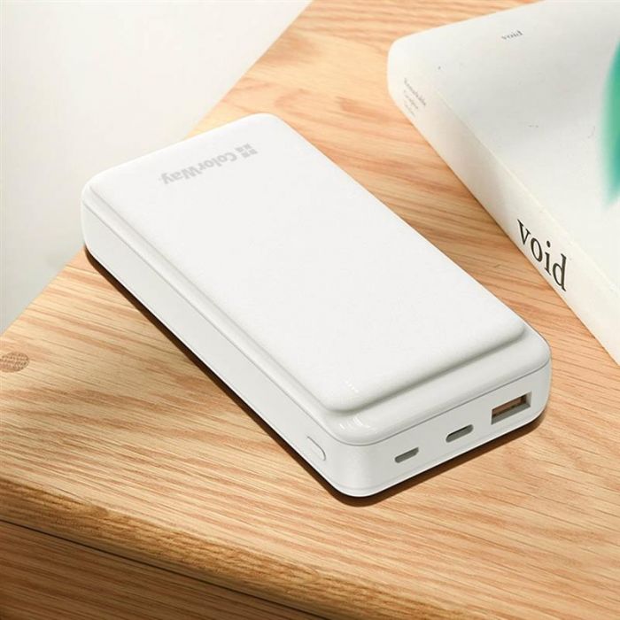 Універсальна мобільна батарея ColorWay Slim 20000mAh White (CW-PB200LPG3WT-PD)