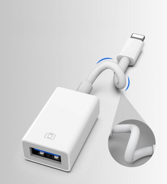 Адаптер XOKO MH-350 Lightning - USB з кабелем білий