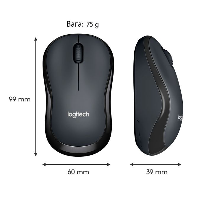 Мишка бездротова Logitech M220 Silent (910-004878) Charcoal USB