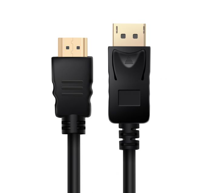 Кабель Prologix DisplayPort - HDMI V 1.2 (M/M), 1 м, Black (PR-DP-HDMI-P-02-30-1m)