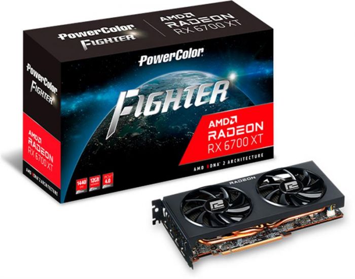 Відеокарта AMD Radeon RX 6700 XT 12GB GDDR6 Fighter PowerColor (AXRX 6700XT 12GBD6-3DH)