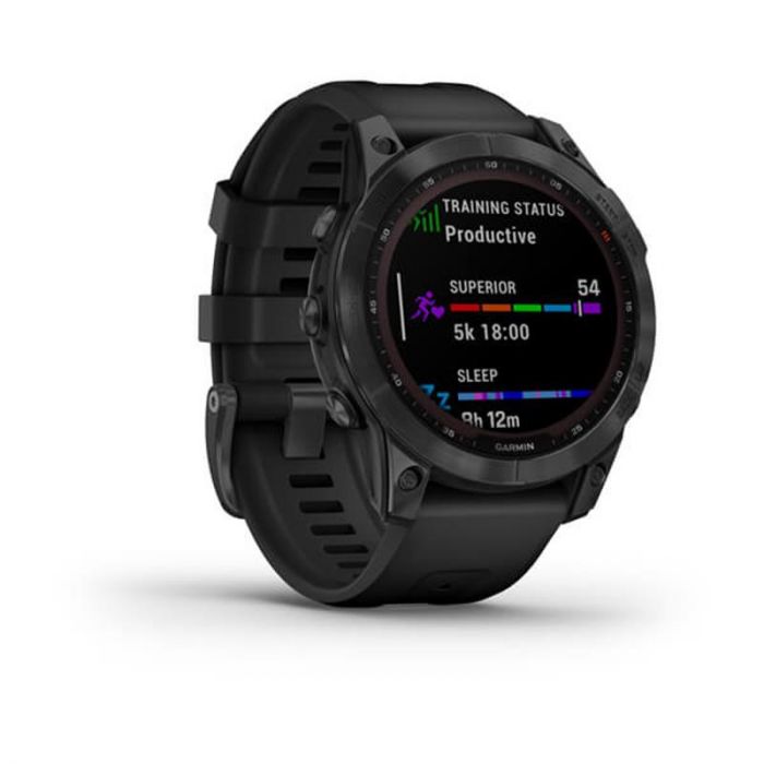 Смарт-годинник Garmin Fenix 7 Solar Slate Gray with Black Band (010-02540-11)