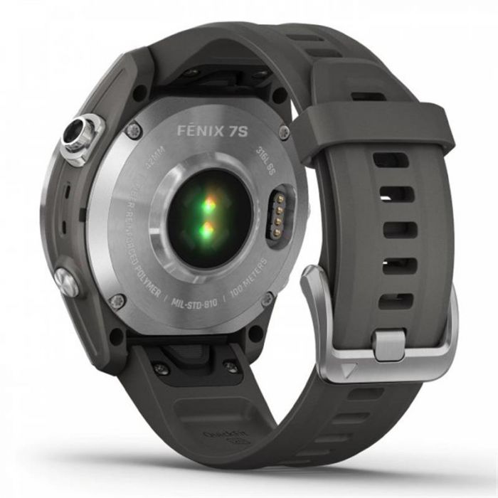 Смарт-годинник Garmin Fenix 7S Stainless Steel with Graphite Band (010-02539-01)