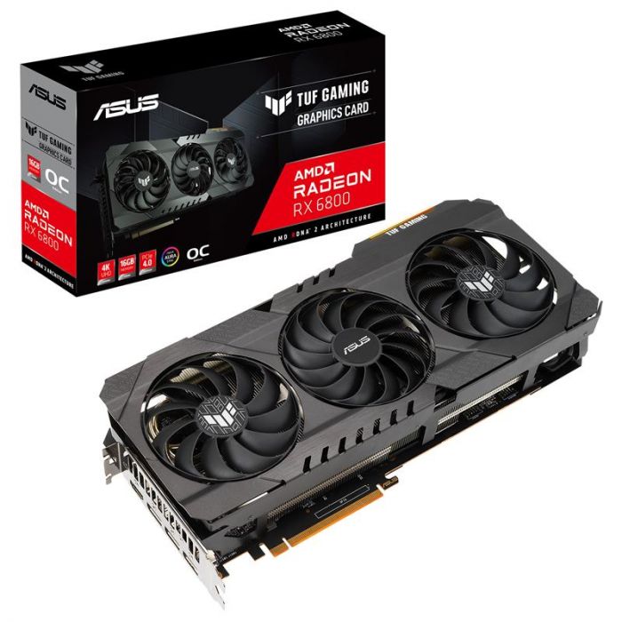 Відеокарта AMD Radeon RX 6800 16GB GDDR6 TUF Gaming OC Asus (TUF-RX6800-O16G-GAMING)