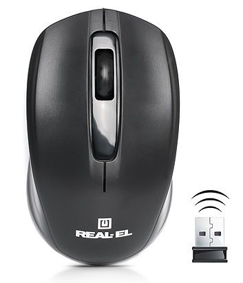 Мишка бездротова REAL-EL RM-304 Black USB