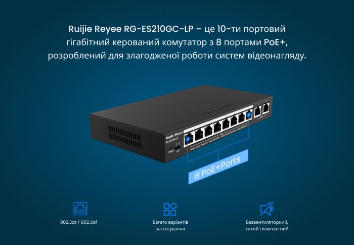 Комутатор Ruijie Reyee RG-ES210GC-LP