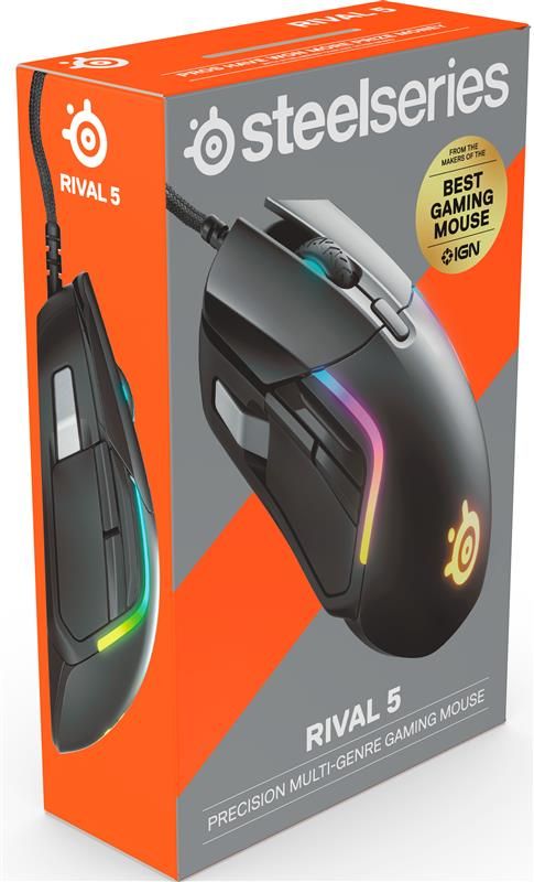 Мишка SteelSeries Rival 5 Black (62551) USB