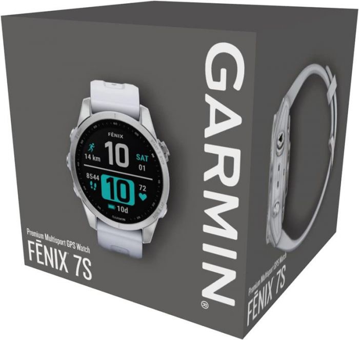 Смарт-годинник Garmin Fenix 7S Stainless Steel with Whitestone Band (010-02539-03)