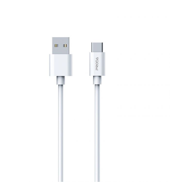 Кабель Proda PD-B72a USB-USB Type-C, 1м, White