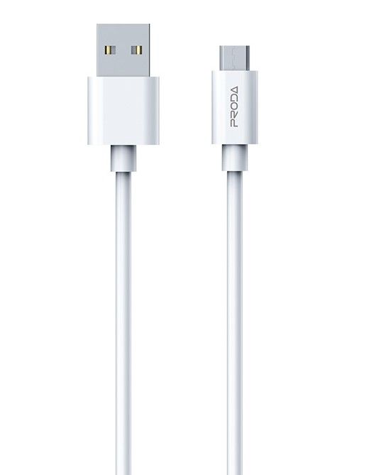 Кабель Proda PD-B72m USB-MicroUSB, 1м, White