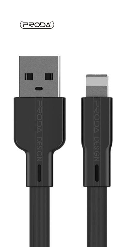 Кабель Proda PD-B18i USB-Lightning, 1м, Black