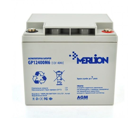 Акумуляторна батарея Merlion 12V 40AH (GP12400M6/06016) AGM