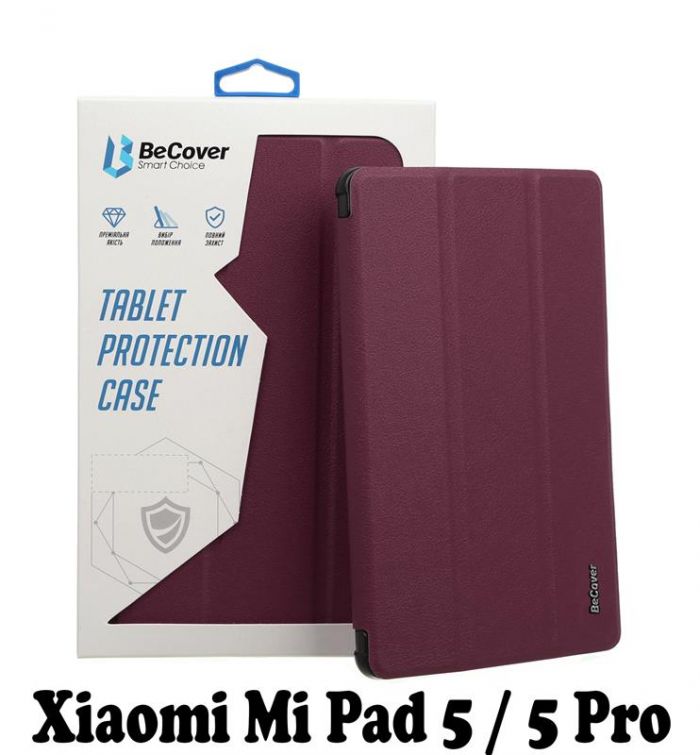 Чохол-книжка BeCover Smart для Xiaomi Mi Pad 5/5 Pro Red Wine (707580)