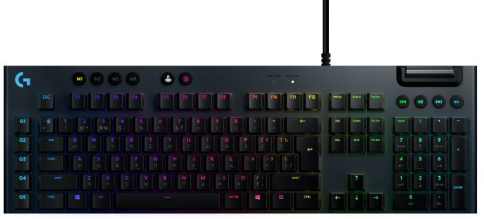 Клавiатура Logitech G815 Gaming Mechanical GL Linear RGB (920-009007) Black USB