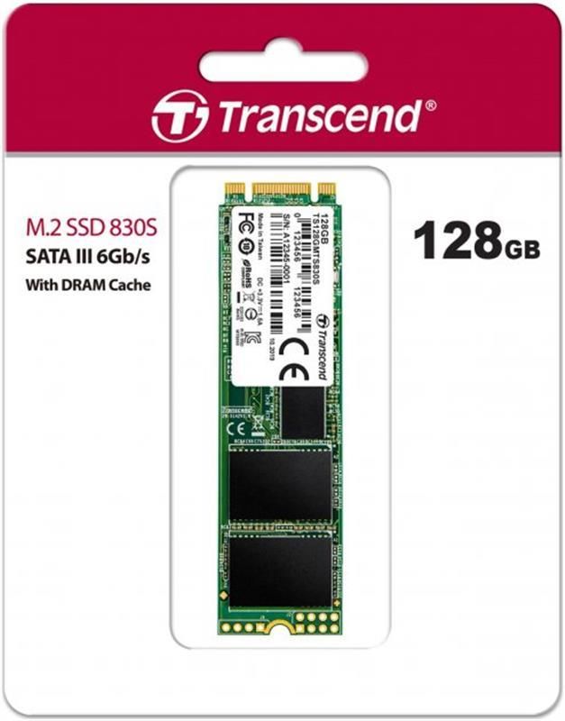 Накопичувач SSD  128GB Transcend 830S M.2 2280 SATAIII 3D TLC (TS128GMTS830S)