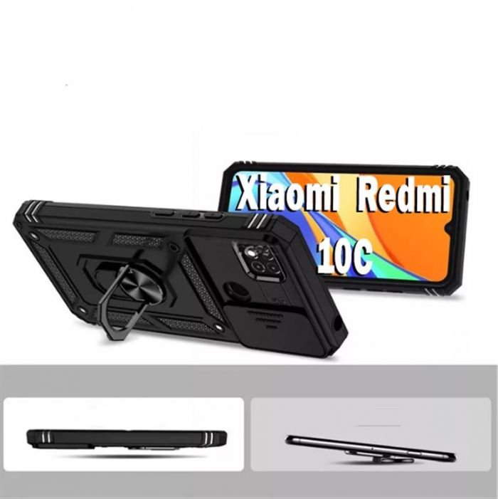 Чохол-накладка BeCover Military для Xiaomi Redmi 10C Black (707425)