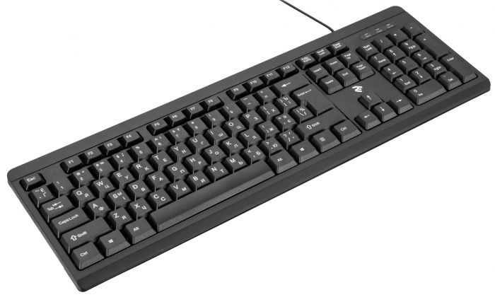 Клавіатура 2E KS108 Slim Ukr (2E-KS108UB) Black USB