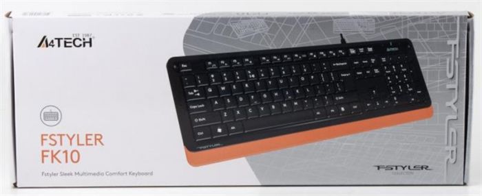 Клавіатура A4Tech FK10 Ukr Orange USB