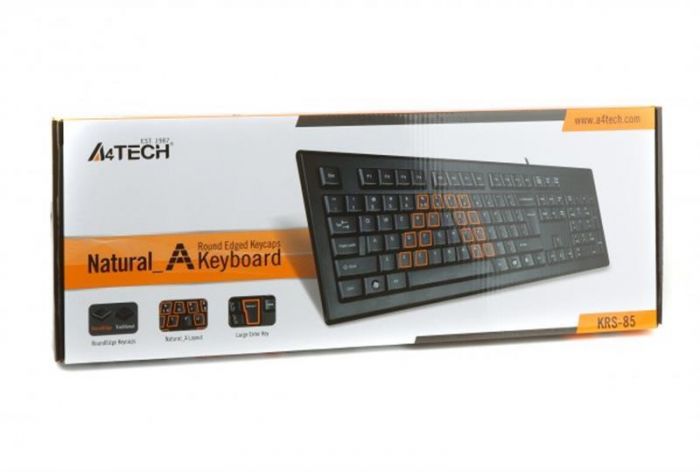 Клавiатура A4tech KRS-85 Ukr Black PS/2
