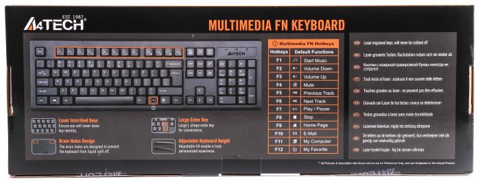 Клавіатура A4Tech KM-720 Black