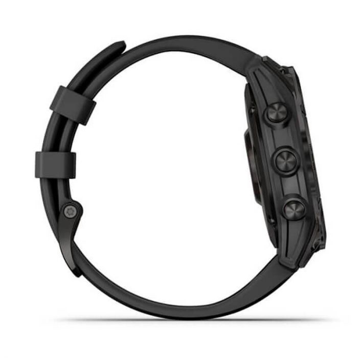 Смарт-годинник Garmin Fenix 7 Sapphire Solar Black DLC Titanium with Black Band (010-02540-34)