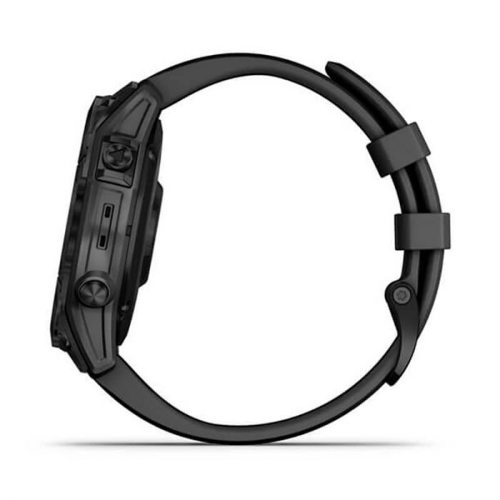 Смарт-годинник Garmin Fenix 7 Sapphire Solar Black DLC Titanium with Black Band (010-02540-34)