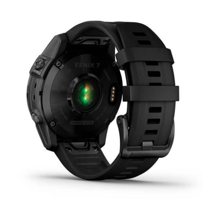 Смарт-годинник Garmin Fenix 7 Sapphire Solar Black DLC Titanium with Black Band (010-02540-34)