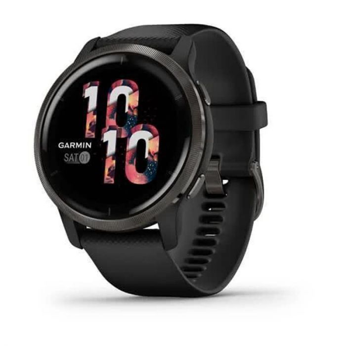 Смарт-годинник Garmin Venu 2 Plus Slate/Black with Black Band (010-02496-01)